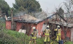 Pendik'te gecekonduda çıkan yangın söndürüldü