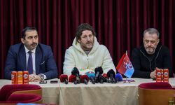 Trabzonspor Kulübü Asbaşkanı Kafkas ve teknik direktör Tekke, basın mensuplarıyla bir araya geldi