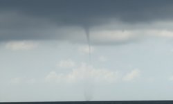 Alanya'da denizde hortum oluştu