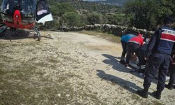Aydın'da yürüyüş sırasında rahatsızlanan kişi, ambulans helikopterle hastaneye sevk edildi