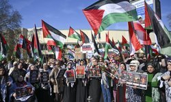 Berlin'de Filistin'e destek gösterisi düzenlendi