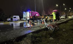 Erzincan'da taksiyle çarpışan bisikletin sürücüsü öldü