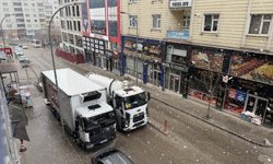 Erzurum'da baharda kar yağışı etkili oldu