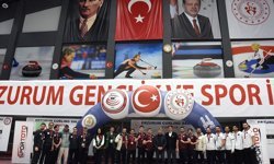 Erzurum'daki Yeşilay Curling Süper Lig müsabakaları sona erdi