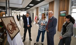 Gaziantep'te filografi eserleri sanatseverlerle buluştu
