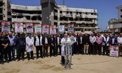 Gazze'de basın ve sağlık sektörü çalışanları İsrail hapishanelerindeki meslektaşlarının serbest bırakılmasını istedi