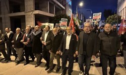 Hatay'da Filistin'e destek yürüyüşü düzenlendi