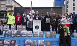 İstanbul'da İsrail'in Filistinli esirlere yönelik 'idam yasası' protesto edildi