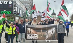İsveç'te İsrail yüzlerce kişi tarafından protesto edildi
