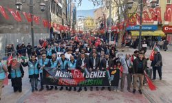 Karabük'te Filistin'e destek yürüyüşü düzenlendi
