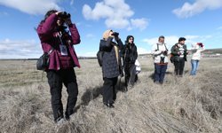 Kars'ta üniversite öğrencileri kampüsteki kuş türlerini gözlemleyerek bilinçleniyor
