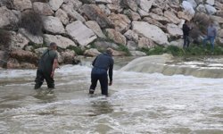 Kuraklıktan etkilenen Kufi Çayı'nın su seviyesi son yağışlarla yükseldi