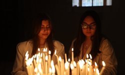 Mardin'de Paskalya Bayramı düzenlenen ayinle kutlandı