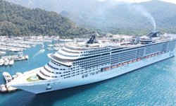 Marmaris'e 'MSC Divina' kruvaziyeriyle 3 bin 280 turist geldi