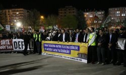 Mescid-i Aksa'nın kapalı tutulması ve İsrail'in çıkardığı idam yasası Diyarbakır'da protesto edildi