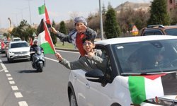 Nevşehir'de Filistin'e destek konvoy düzenlendi