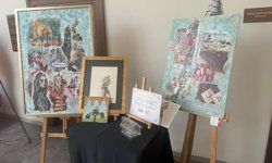 Ressam İlhami Atalay'ın öğrencilerinin 'Ustanın İzinde: Yama Yama' sergisi açıldı