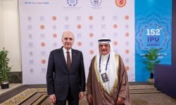 TBMM Başkanı Kurtulmuş, Bahreyn Temsilciler Meclisi Başkanı Al Musalam ile görüştü