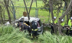 Tekirdağ'da devrilip duvara çarpan otomobilin sürücüsü hayatını kaybetti