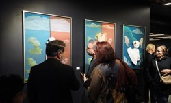 Usta ressamlar Devrim Erbil ve İsmet Yedikardeş, 'Dostluk ve Barış' sergisinde buluştu
