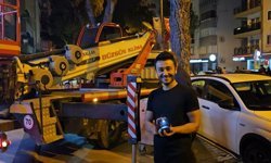 Aydın'da vinçle evlilik teklifi