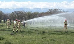 Burdur'da yangın tatbikatı yapıldı