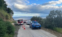 Çanakkale'de aracıyla uçuruma düşen sürücü kurtarıldı