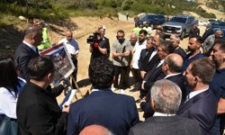 KKTC Başbakanı Üstel, yapımı süren Sadrazamköy ile Çatalköy-Değirmenlik yollarında inceleme yaptı