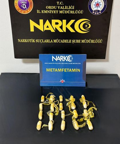 Ordu'da midesinde uyuşturucu kapsülleri bulunan şüpheli tutuklandı