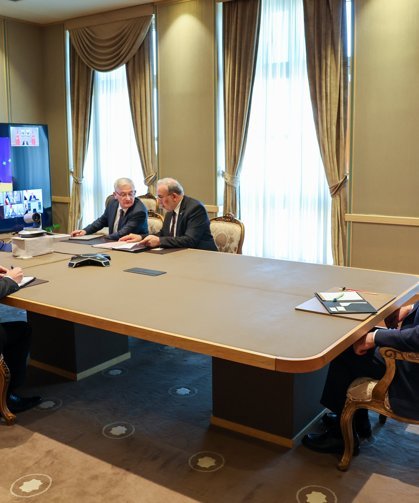 Cumhurbaşkanı Yardımcısı Yılmaz, İran'daki gelişmelerin ele alındığı çevrim içi liderler toplantısına katıldı: