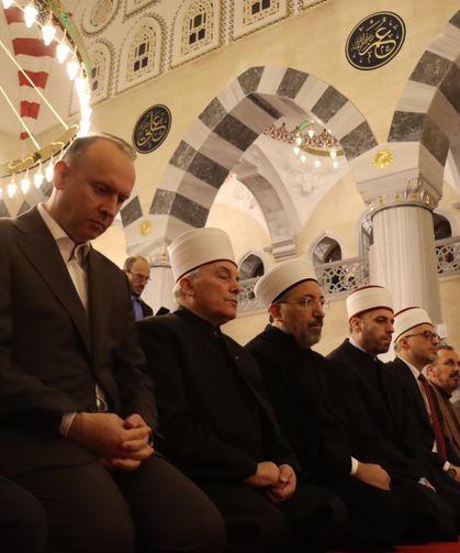 Diyanet İşleri Başkanı Arpaguş, Üsküp'te TDV'nin yaptırdığı camide hitap etti: