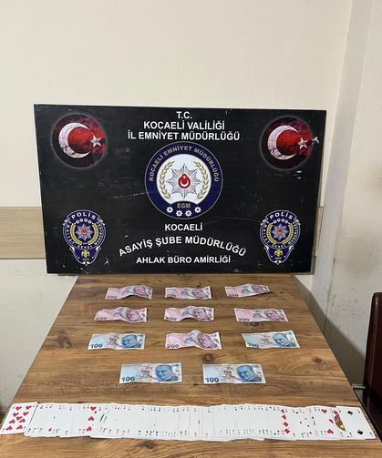 Kocaeli'de kumar oynayan 6 kişiye para cezası uygulandı
