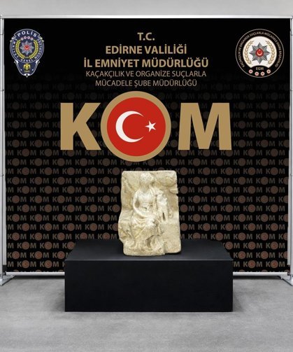 Edirne'de Roma dönemine ait Kybele heykeli ele geçirildi