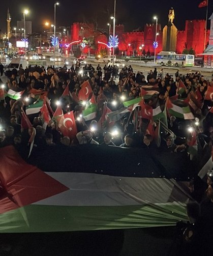 İsrail'in çıkardığı idam yasası Kayseri'de protesto edildi