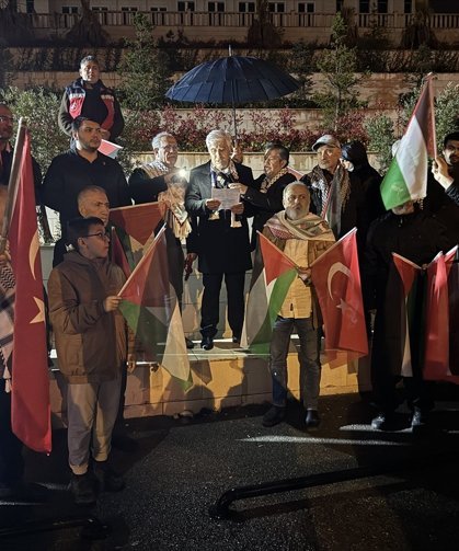 Kahramanmaraş'ta İsrail'in Filistinli esirlere yönelik 'idam yasası' protesto edildi