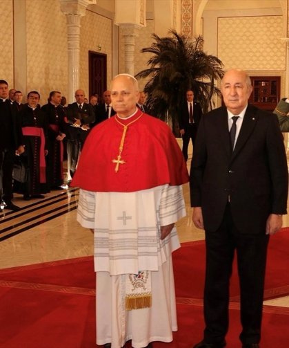 Papa 14. Leo, Cezayir Cumhurbaşkanı Tebbun ile görüştü