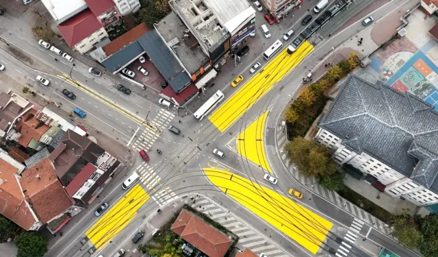 Kocaeli'nde tramvay hattında yaya güvenlik çalışması