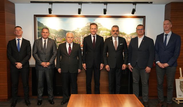 Belçika'nın Ankara Büyükelçisi Van de Velde Muğla Ticaret ve Sanayi Odasını ziyaret etti