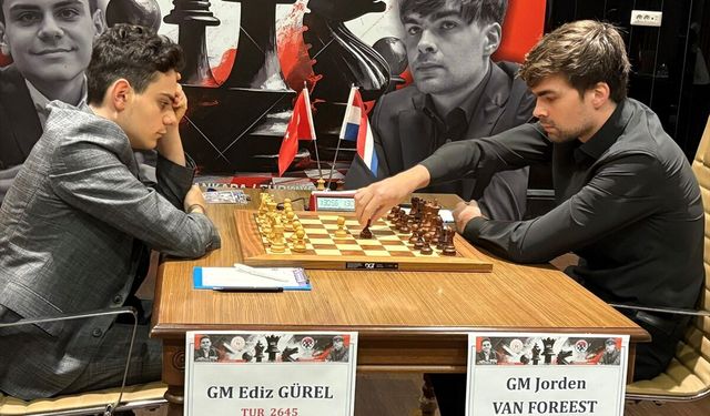 Satranç oyuncuları Ediz Gürel ile Van Foreest arasındaki özel maçta dördüncü oyun tamamlandı