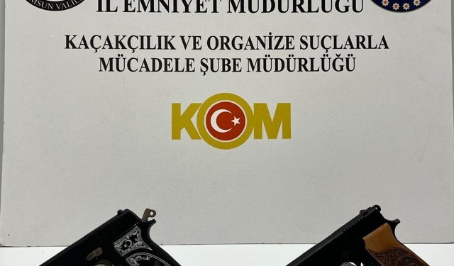 Samsun'da silah kaçakçılığı operasyonunda 2 zanlı yakalandı