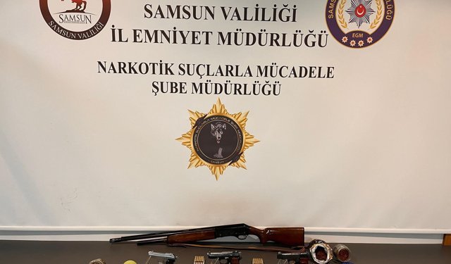 Samsun'da uyuşturucu ve silah operasyonunda 1 şüpheli gözaltına alındı