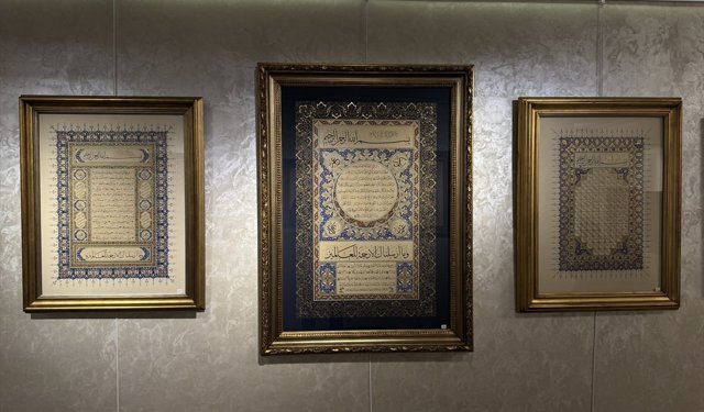 Tezhip sanatçısı Mamure Öz ve öğrencilerinin eserleri sanatseverlerle buluştu