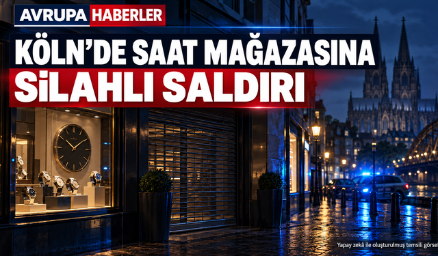 Köln merkezinde saat mağazasına silahlı saldırı: Polis şüphelileri arıyor