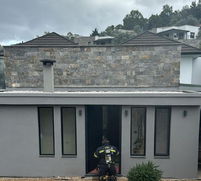 Bodrum'da evde çıkan yangın söndürüldü