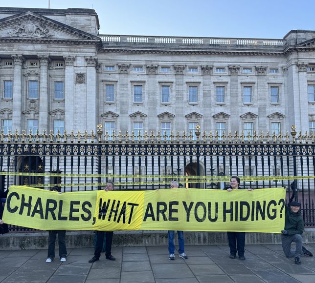 Epstein iddialarına sessiz kalan Buckingham Sarayı'na 'Suç mahallidir girilmez' şeridi çekildi