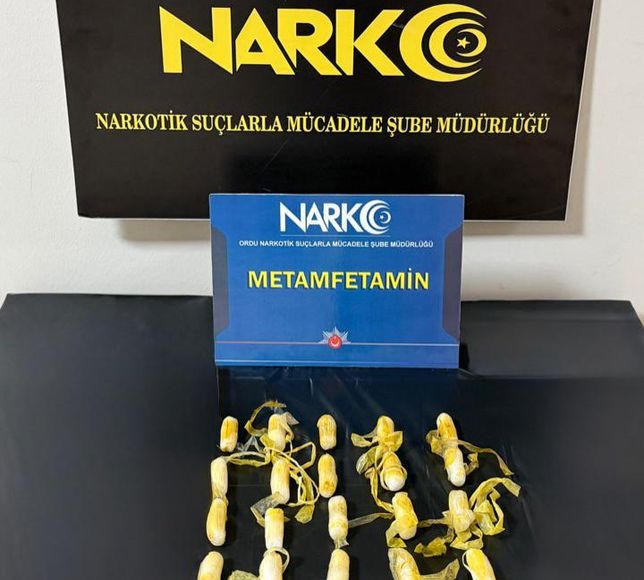 Ordu'da midesinde uyuşturucu kapsülleri bulunan şüpheli tutuklandı