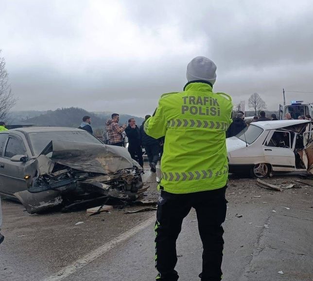 Ordu'da otomobillerin çarpışması sonucu 2 kişi yaralandı