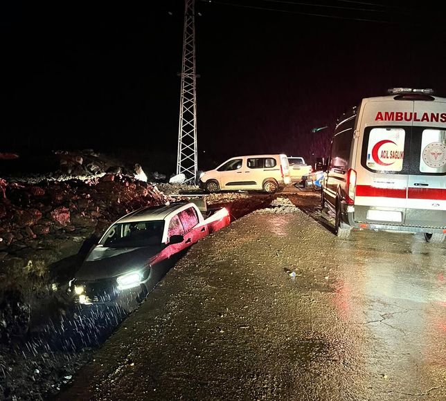 Şanlıurfa'da şarampole devrilen kamyonetteki 3 kişi yaralandı