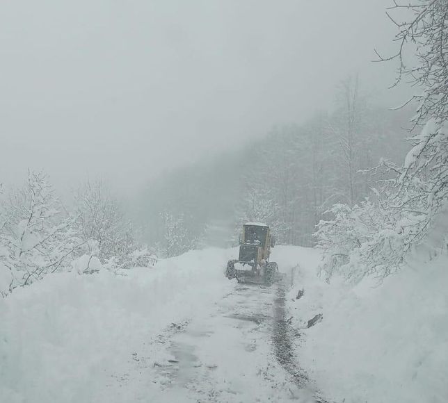 Tokat'ta kar yağışı etkili oldu