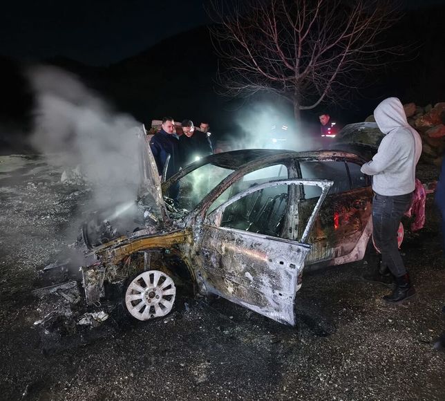Adana'da yangın çıkan otomobil kullanılamaz hale geldi